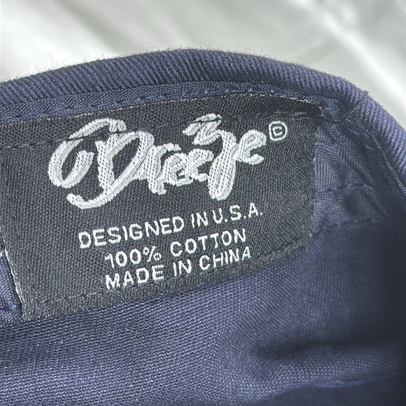 (W4)Breeze Y2K Women's Distressed Floral Embroidered Fleur-de-lis Adjustable Cap - Picture 6 of 8